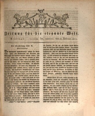 Zeitung für die elegante Welt Freitag 21. Februar 1812