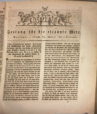 Zeitung für die elegante Welt Montag 13. April 1812