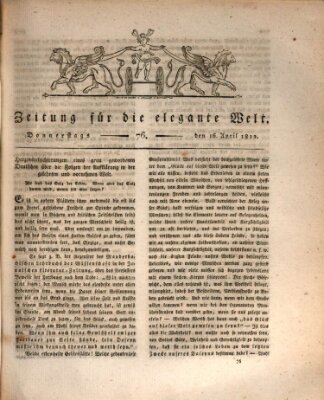 Zeitung für die elegante Welt Donnerstag 16. April 1812