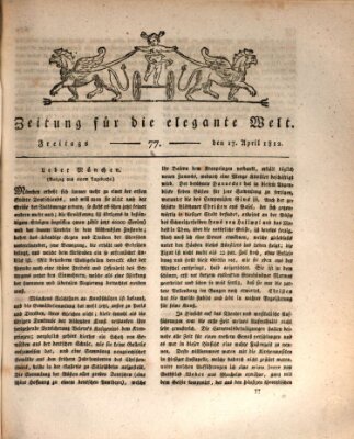 Zeitung für die elegante Welt Freitag 17. April 1812