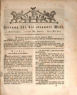 Zeitung für die elegante Welt Freitag 1. Mai 1812