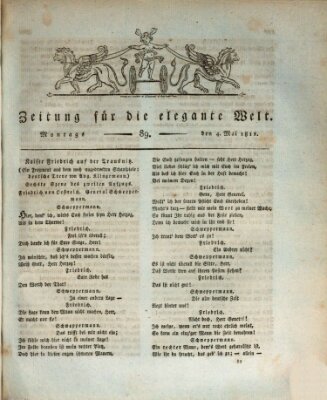 Zeitung für die elegante Welt Montag 4. Mai 1812