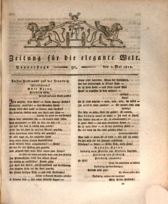 Zeitung für die elegante Welt Donnerstag 7. Mai 1812