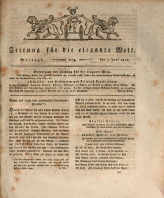 Zeitung für die elegante Welt Montag 1. Juni 1812