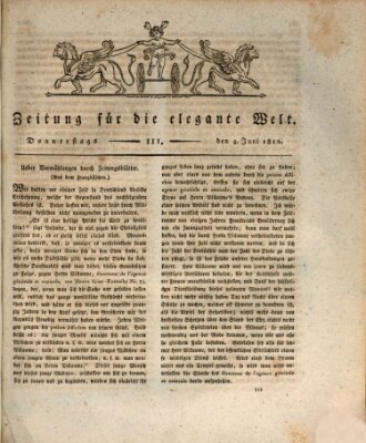 Zeitung für die elegante Welt Donnerstag 4. Juni 1812