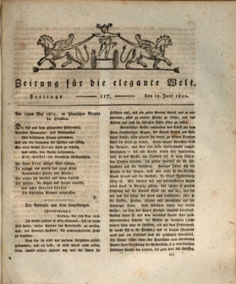 Zeitung für die elegante Welt Freitag 12. Juni 1812