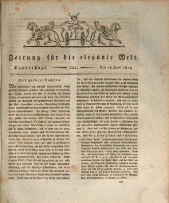 Zeitung für die elegante Welt Donnerstag 18. Juni 1812