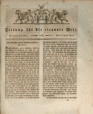 Zeitung für die elegante Welt Samstag 20. Juni 1812