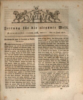 Zeitung für die elegante Welt Samstag 27. Juni 1812