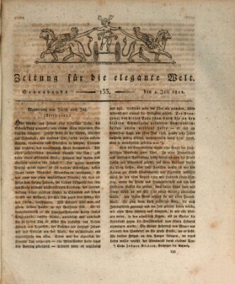 Zeitung für die elegante Welt Samstag 4. Juli 1812