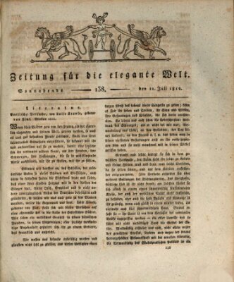 Zeitung für die elegante Welt Samstag 11. Juli 1812