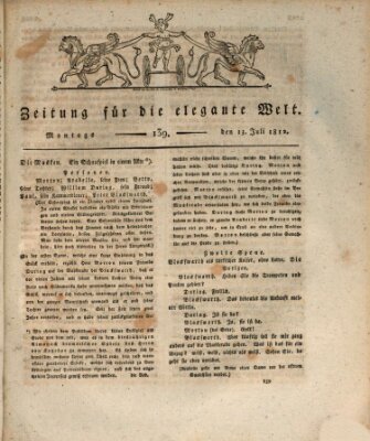 Zeitung für die elegante Welt Montag 13. Juli 1812