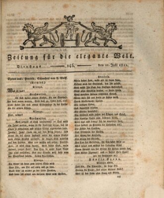 Zeitung für die elegante Welt Dienstag 21. Juli 1812