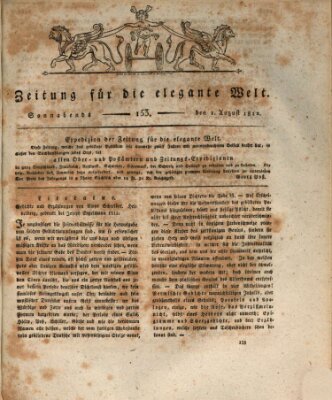 Zeitung für die elegante Welt Samstag 1. August 1812