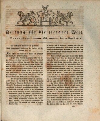 Zeitung für die elegante Welt Donnerstag 20. August 1812