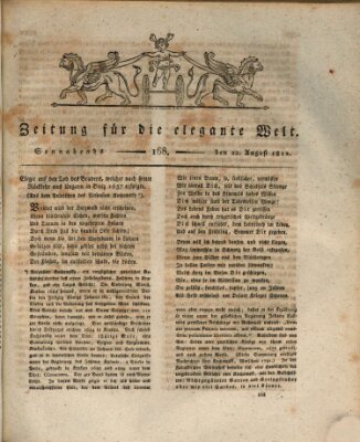 Zeitung für die elegante Welt Samstag 22. August 1812