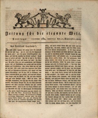 Zeitung für die elegante Welt Freitag 11. September 1812