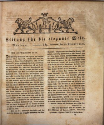 Zeitung für die elegante Welt Montag 21. September 1812