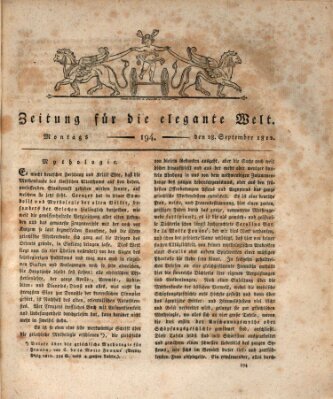 Zeitung für die elegante Welt Montag 28. September 1812