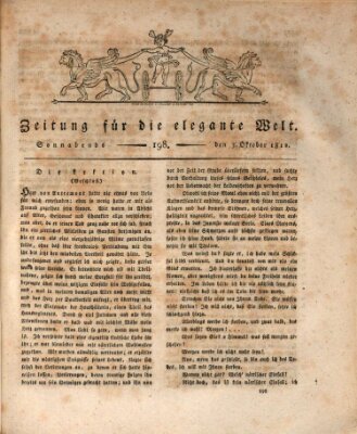 Zeitung für die elegante Welt Samstag 3. Oktober 1812