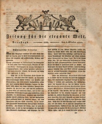 Zeitung für die elegante Welt Dienstag 6. Oktober 1812