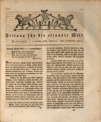 Zeitung für die elegante Welt Freitag 16. Oktober 1812