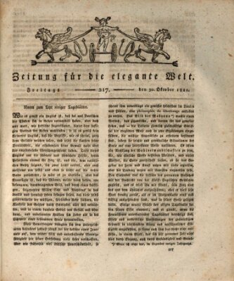 Zeitung für die elegante Welt Freitag 30. Oktober 1812