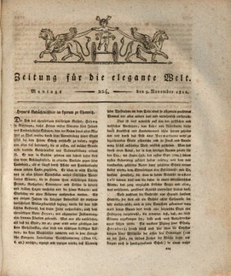 Zeitung für die elegante Welt Montag 9. November 1812