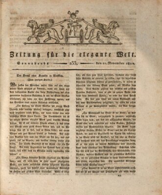 Zeitung für die elegante Welt Samstag 21. November 1812