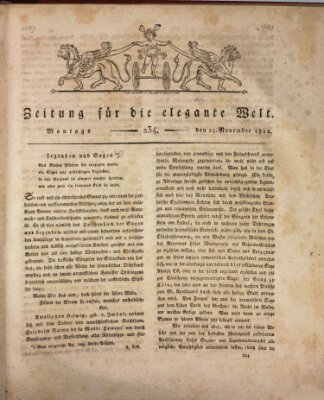 Zeitung für die elegante Welt Montag 23. November 1812