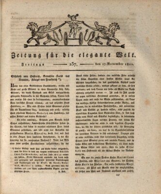 Zeitung für die elegante Welt Freitag 27. November 1812