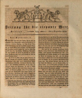 Zeitung für die elegante Welt Montag 7. Dezember 1812