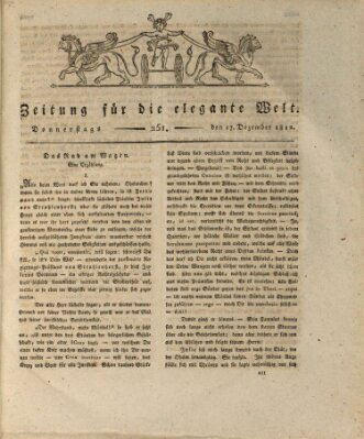 Zeitung für die elegante Welt Donnerstag 17. Dezember 1812