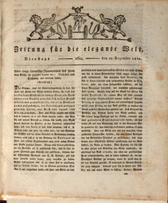 Zeitung für die elegante Welt Dienstag 29. Dezember 1812