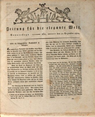 Zeitung für die elegante Welt Donnerstag 31. Dezember 1812