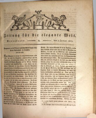 Zeitung für die elegante Welt Samstag 2. Januar 1813