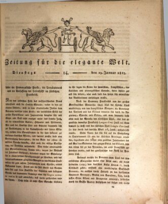 Zeitung für die elegante Welt Dienstag 19. Januar 1813