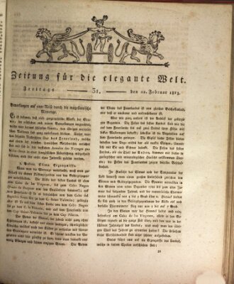 Zeitung für die elegante Welt Freitag 12. Februar 1813