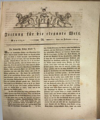 Zeitung für die elegante Welt Montag 22. Februar 1813