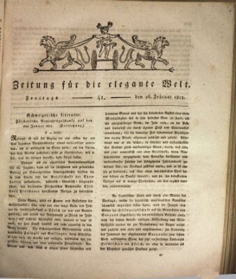 Zeitung für die elegante Welt Freitag 26. Februar 1813