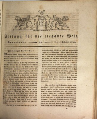 Zeitung für die elegante Welt Samstag 27. Februar 1813