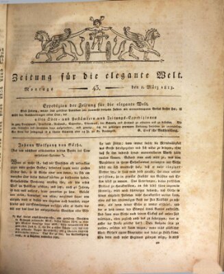 Zeitung für die elegante Welt Montag 1. März 1813