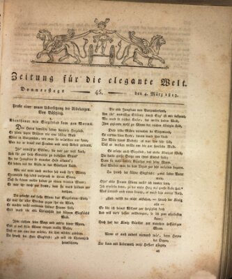 Zeitung für die elegante Welt Donnerstag 4. März 1813