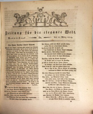 Zeitung für die elegante Welt Donnerstag 11. März 1813