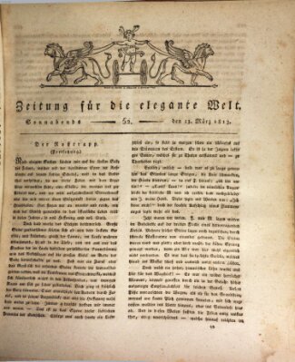 Zeitung für die elegante Welt Samstag 13. März 1813