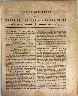 Zeitung für die elegante Welt Samstag 27. März 1813