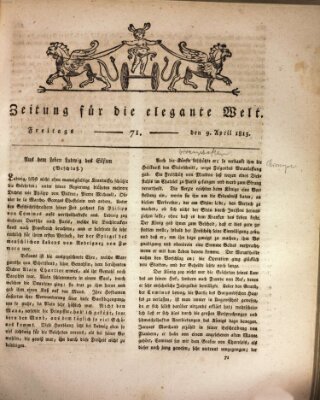 Zeitung für die elegante Welt Freitag 9. April 1813