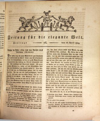 Zeitung für die elegante Welt Freitag 16. April 1813