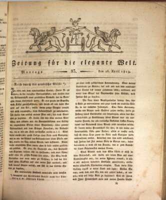 Zeitung für die elegante Welt Montag 26. April 1813