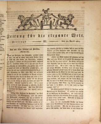 Zeitung für die elegante Welt Freitag 30. April 1813